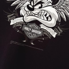 Vintage 2007 Harley-Davidson Looney Tunes Tasmanian Devil Graphic