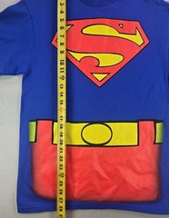 Spencer’s Men’s Shirt Size Medium Blue Superman Full Suit Graphic Comic Costume