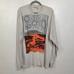 Miracle Seltzer Mens T-Shirt XL Beige Graphic Long Sleeve Holy Spirit Streetwear
