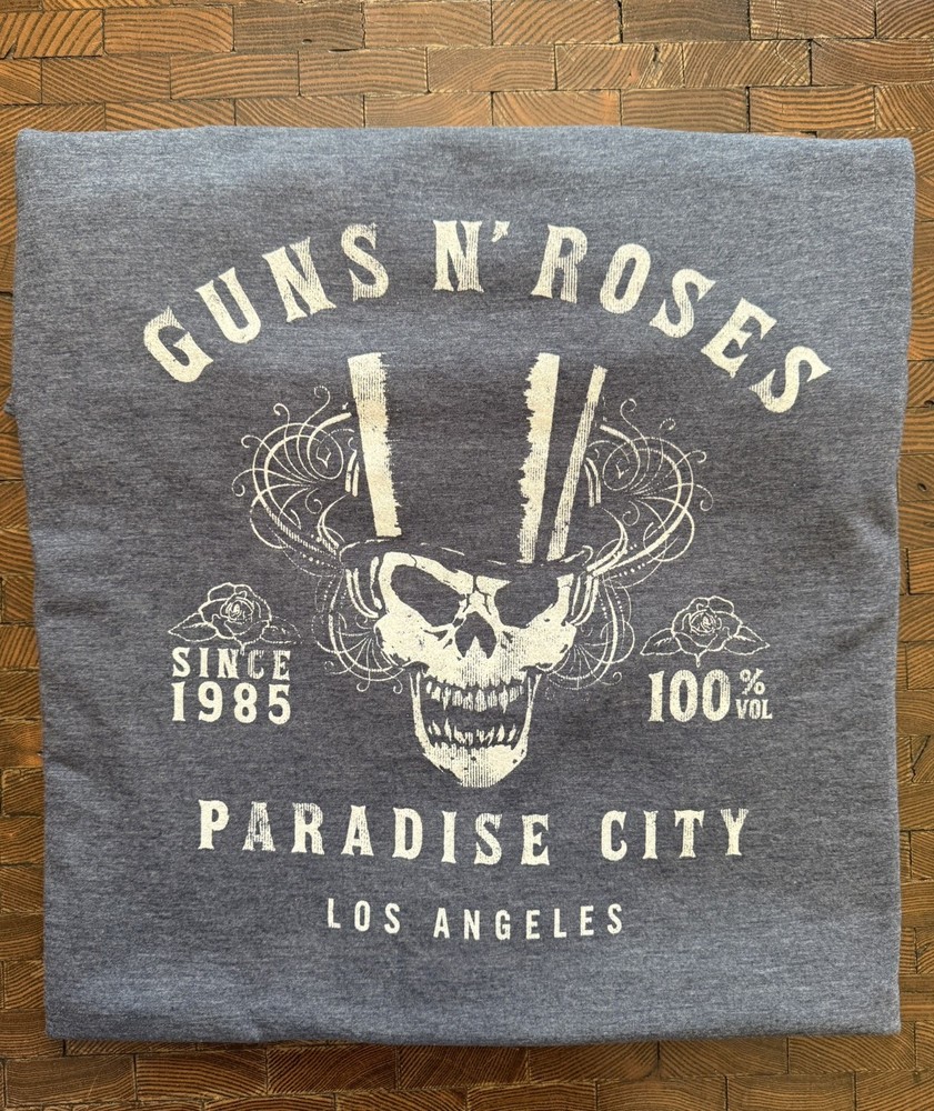 2 shirts for $8 Guns N’ Roses Paradise City T-shirt BLUE/GRAY TEE size 4XL