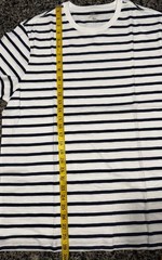 J.CREW Men’s WHITE/NAVY Club Cotton Yarns Striped Casual Crew Collar Tee XL