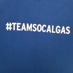 SoCalGas Logo #TeamSoCalGas Graphic T-Shirt Men’s Blue Medium Classic Casual