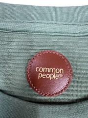 Common People Ottoman Texture Shirt Garment Dye Relaxed Fit Green L Ribbed Sleek