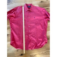 Mens POLO Pink Blake 100% cotton Long Sleeve Button Down Shirt sz XL