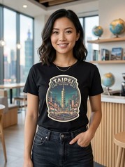 Taipei Taiwan Night Market Graphic T-Shirt Unisex Travel Tee
