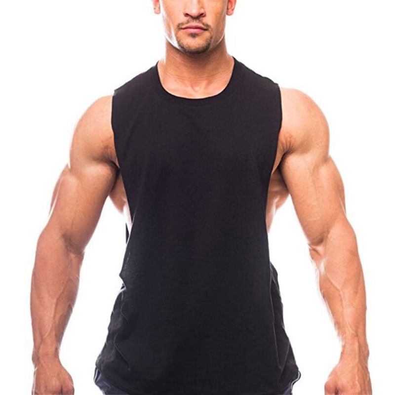 Men’s Cotton Bodybuilding Gym Tank Tops Workout Stringer Sleeveless Shirts Vest