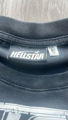 HELLSTAR Heaven Sounds Black Skull Graphic Crew Neck T-Shirt M Cotton Jersey