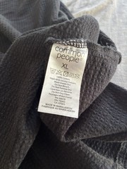 Common People Textured Waffle Shirt Mens XL Black Short Sleeve T Shirt
