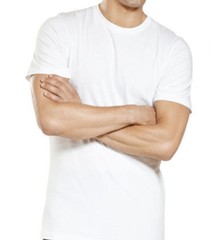 3 to 6 Pcs Men 100% Cotton Crew & V-Neck Tag less T-Shirt Undershirt White S-XL