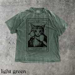 Custom Cat Tarot Card Soft Washed Comfort Tee