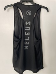 NELEUS Dry Fit Logo Muscle Mesh Tank Top Mens Gym Workout Black Size Medium