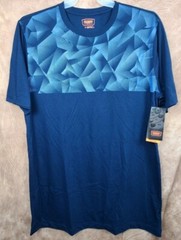 LT Foundry Blue with Slate Blue Stripes T-Shirt Men’s Big & Tall Loose Fit