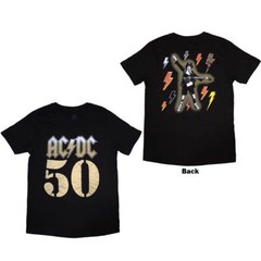 Ac/dc 50 Years Bolt Array T-shirt Official Merchandise M/l/2xl New