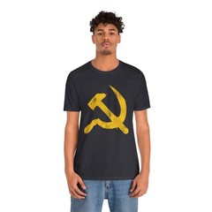 Hammer & Sickle T-Shirt | Yellow Graffiti Communist Soviet Symbol Tee Shirt