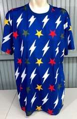 New & Rich 100 XXL Stars Lightning Bolts Cotton / Poly Mens T-Shirt