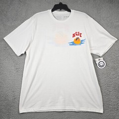 NEFF SHIRT RUBBER DUCK MENS Large WHITE SURFER SKATE OUTDOOR LIGHTWEIGHT NWT