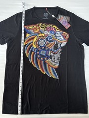 ¡Ay Güey! Men’s Lot of 5 Black Studded Graphic Print Crew Neck T-Shirt Size XL