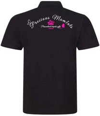 Personalised Custom Printed Polo Shirt Mens Work Wear Uniform Event Text Logo