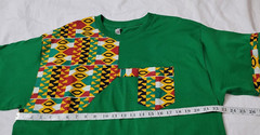 Alstyle Heavyweight Cotton Green Colorful Geometric T. Shirt Size XL EXCELLENT