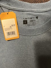 Carhartt Men’s Long Sleeve Shirt Size Large Men Loose Fit K231 Thundercloud Blue