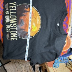 General Standard Yellowstone National Park T shirt Sz L Black Graphic Print