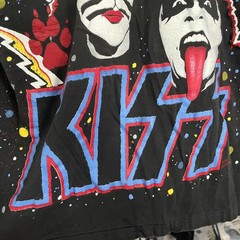 Vtg KISS T Shirt Tee Mens Large 40/42 1992 AOP Hanes Winterland Concert Tour.