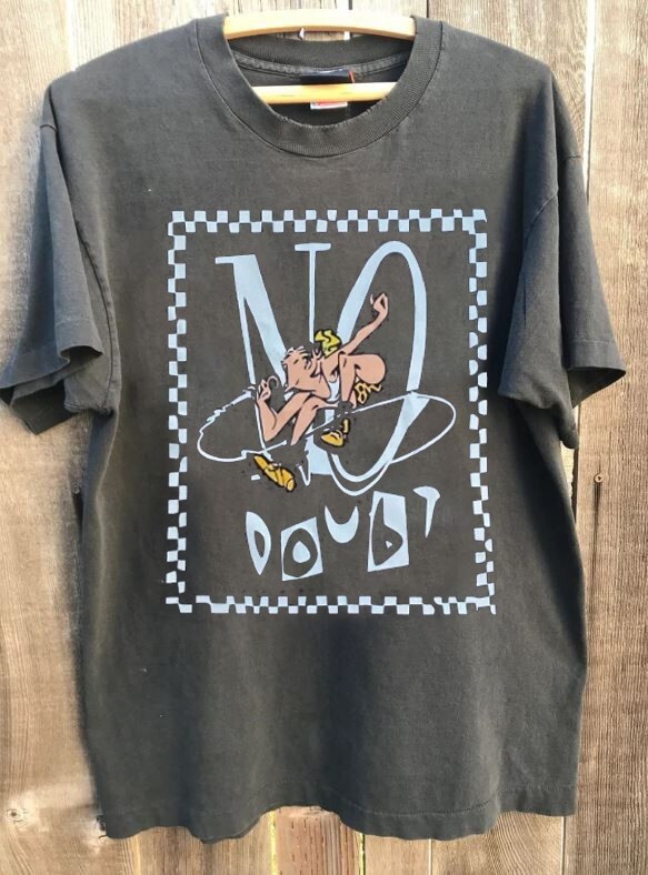 No Doubt rock tour short sleeve charcoal color shirt KV34423