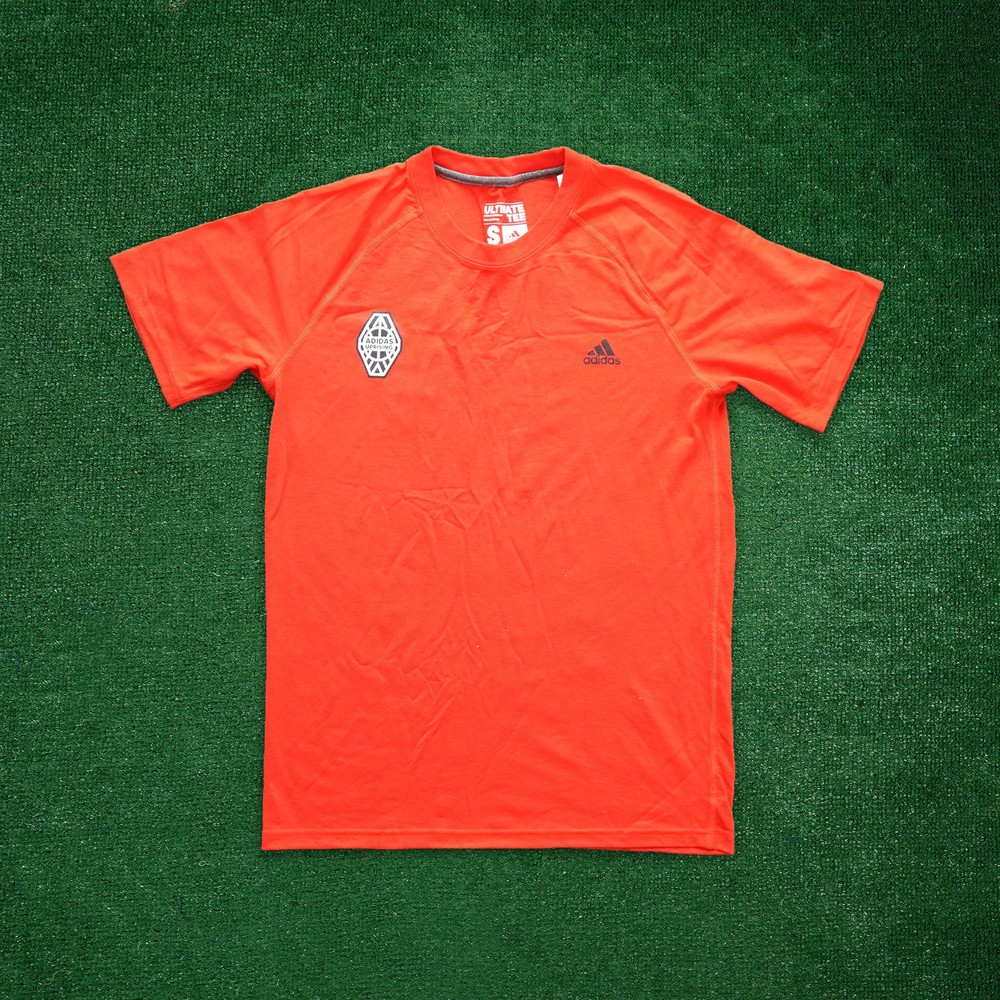 Adidas Uprising Logo Men’s Red Climalite Ultimate Tee T-Shirt