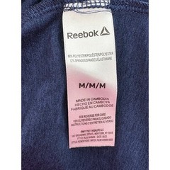 Reebok Hoodie T-Shirt Navy Blue Long Sleeve Performance Stretch XL