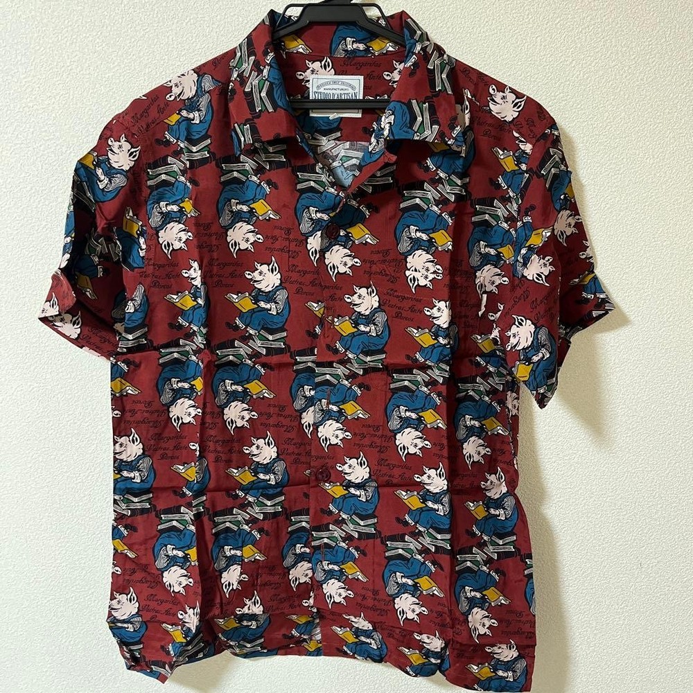 STUDIO D’ARTISAN Aloha Shirt Pig Design Size L