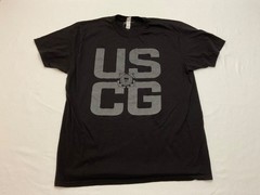 United States Coast Guard USCG Black T-Shirt Men’s Size XL Bayside 100% Cotton