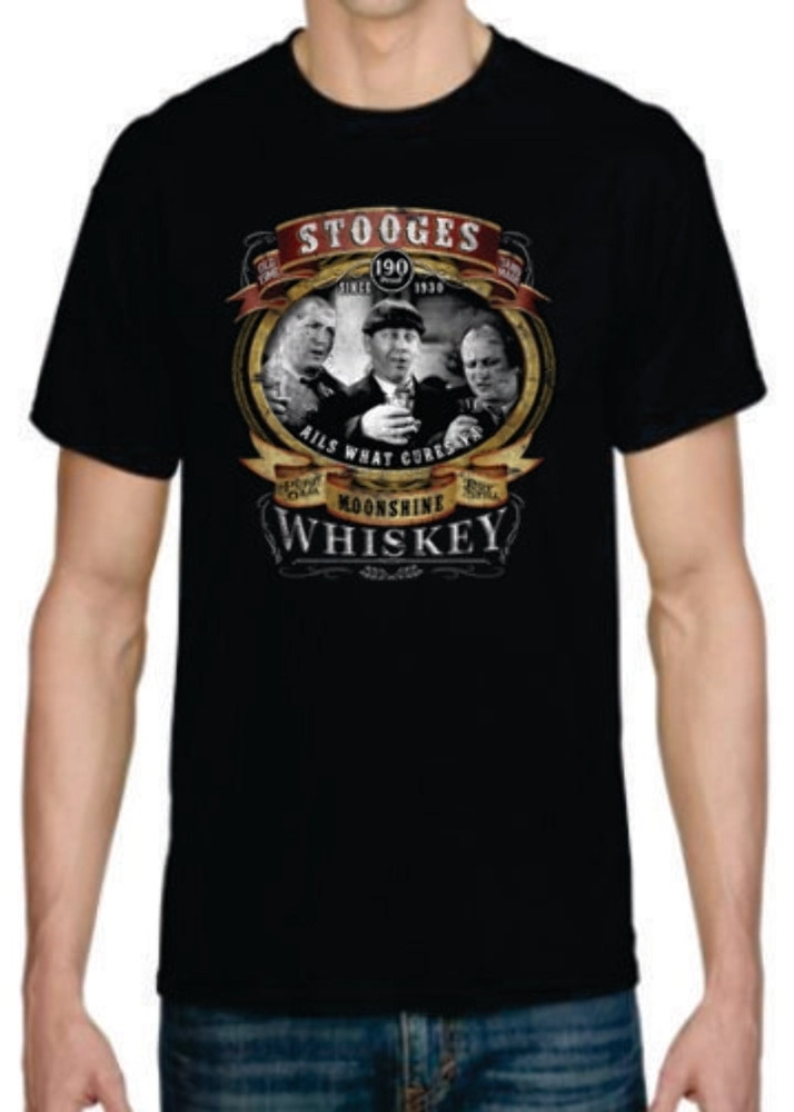 Adult DryBlend® T-Shirt – ( STOOGES MOONSHINE – HUMOR / NOVELTY)
