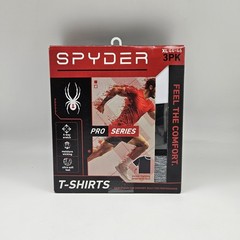 SPYDER 3 Pack Men’s S M L XL Pro-Series Poly Microfiber T Shirts Assorted Colors
