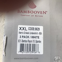 BAMBOOVEN Men’s O-Neck T-Shirt – Premium Bamboo, Classic 926 0629 XXL WhIte 3