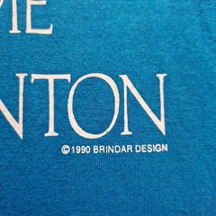 Vintage Oneita T-Shirt Mens Small Blue Single Stitch 90s Short Sleeve Spellout