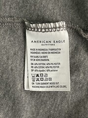 AMERICAN EAGLE. MEN’S Tshirt SMALL Gray Standard Fit NY/USALogo