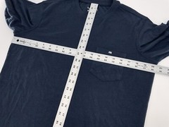 The Normal Brand Pocket T-Shirt Long Sleeve M Navy Cotton Poly Rayon YGI U4-104