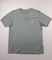 Free Fly Shirt Mens XL Gray Striped Bamboo Henley Pocket Tee Lightweight