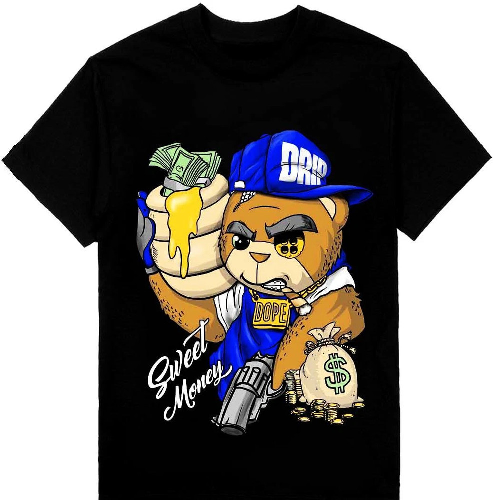 The Bear Drip Hip Hop Mens Heavyweight T-Shirt Sweet Money Shaka Wear