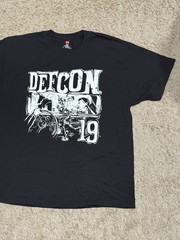 Hanes Men’s Black DEFCON 19 Hacker Graphic Logo Tagless Cotton T-Shirt XL