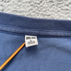 Uniqlo Shirt Mens Large Blue Dry Cotton Quick Drying Casual Wear Regular Fit