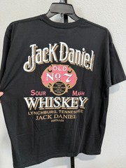 NWT Changes Mens Crew Neck Short Sleeve Jack Daniel’s Vintage T-Shirt Black