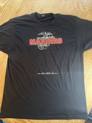 United States Marines T Shirt Mens XL Black Graphic Print Short Sleeve