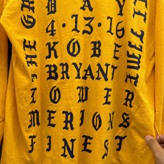 I Feel Like Kobe Long Sleeve Shirt Mens Large Yellow Mamba Day Kanye West Ye