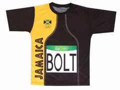 Men’s Usain Bolt Rio Jersey – Jamaica Flag – T-Shirt for Sports