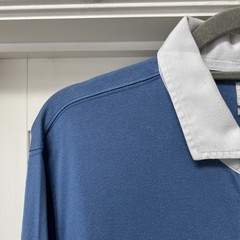 Levi’s Rugby Polo Shirt Men’s XL Blue Relaxed Long Sleeved 100% Cotton Collared