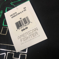 AMERICAN FIGHTER Men’s T-Shirt KENDELTON Athletic Black Biker MMA S-4XL
