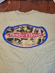 VTG Body Glove Tee 90s Surf Single Stitch Faded Green XL OG “Beach Threads” Read