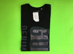 GUESS Los Angeles Mens Short Sleeve T-Shirt Size SMALL Black w/Silver Cotton NEW