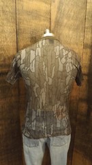 Vtg Trebark MESH see-thru Camouflage T-shirt USA Made sz S Ace Sportswear